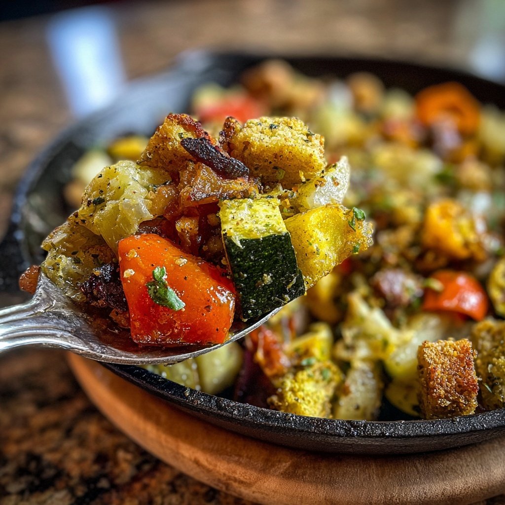 Roasted Veggie White Bean Skillet