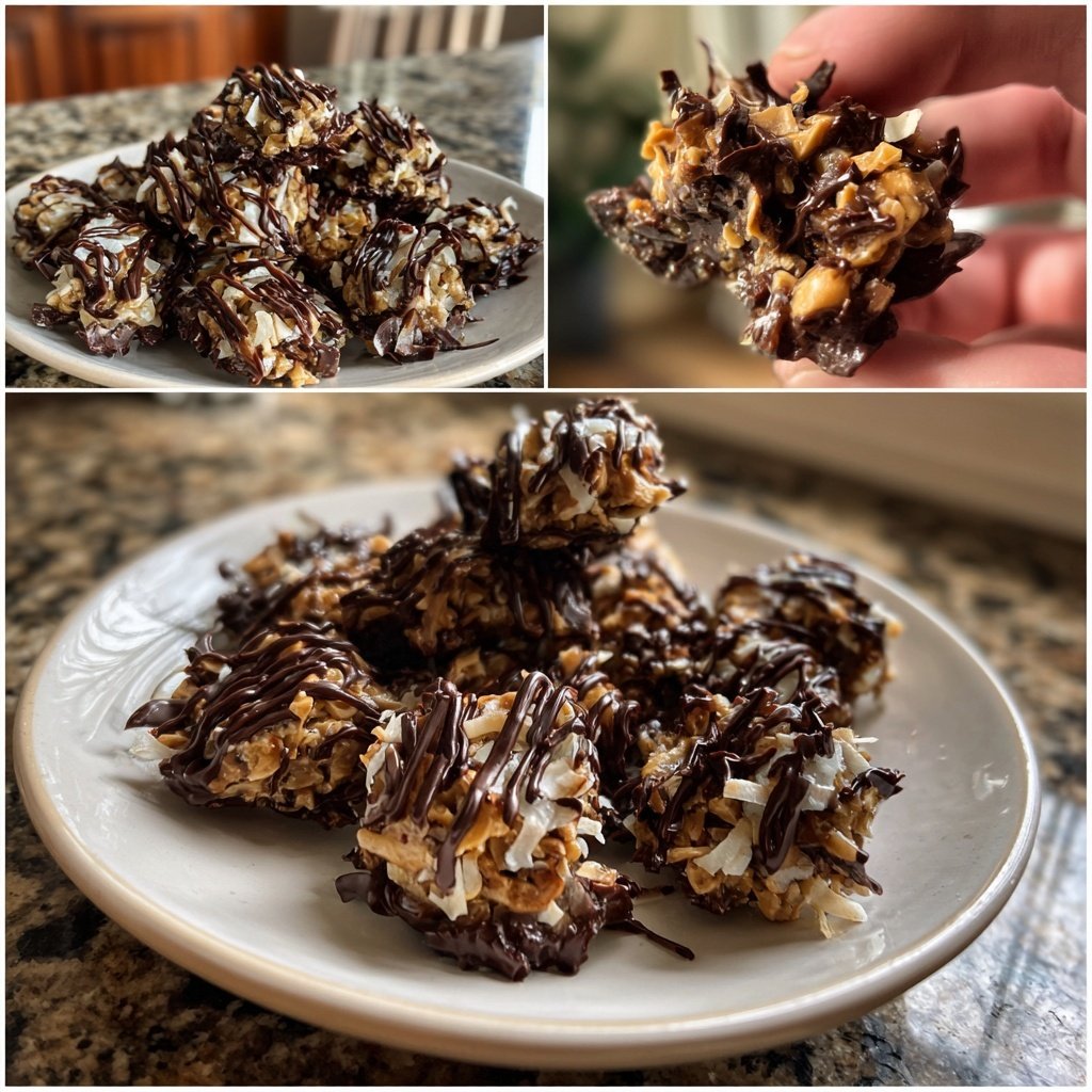 Chocolate Coconut Peanut Clusters