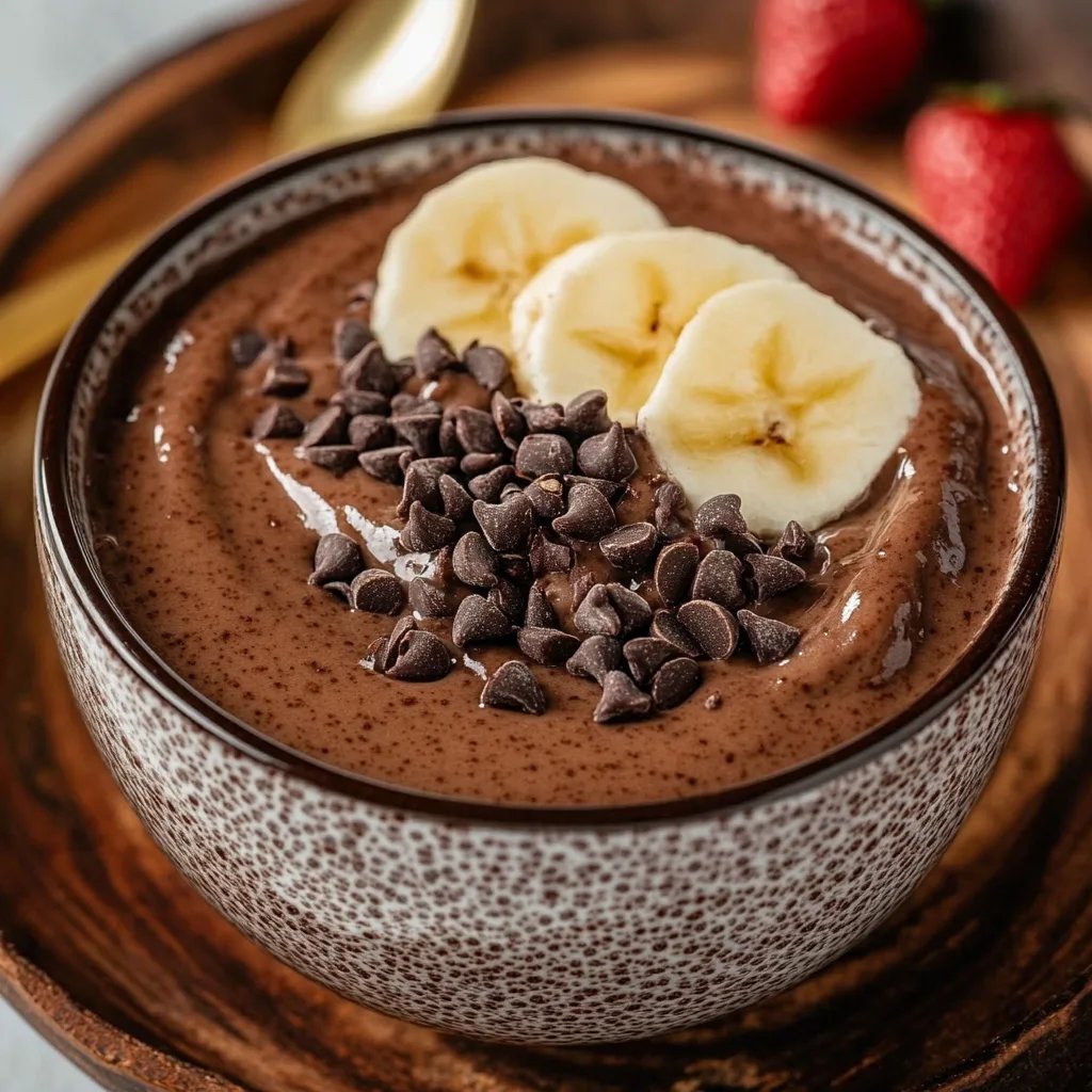 High Protein Chocolate Chia Seed Pudding