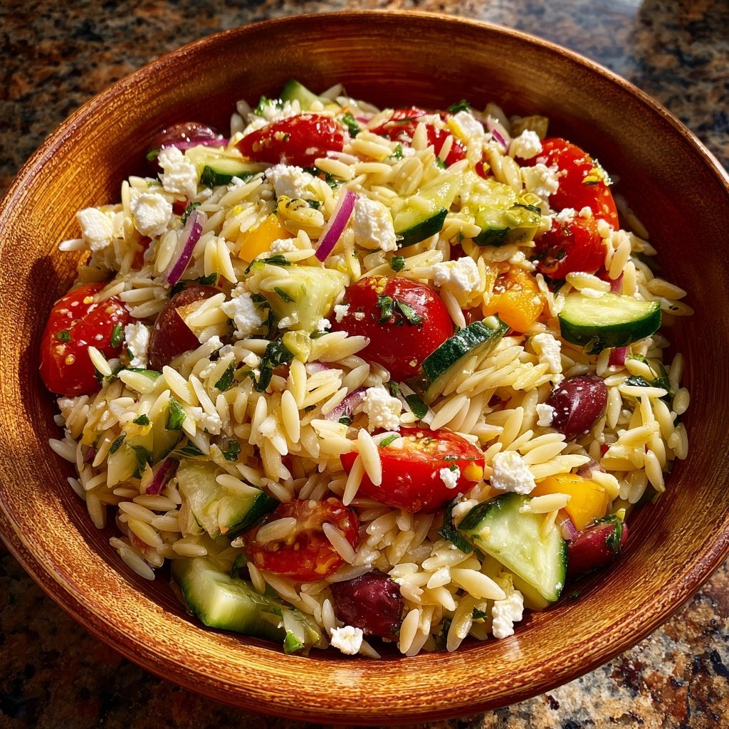 Healthy Lunch Greek Orzo Salad