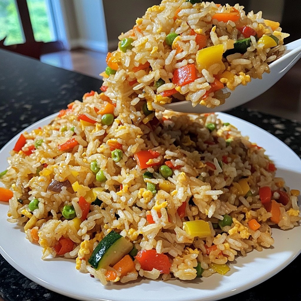 Simple Veggie Fried Rice Lunch