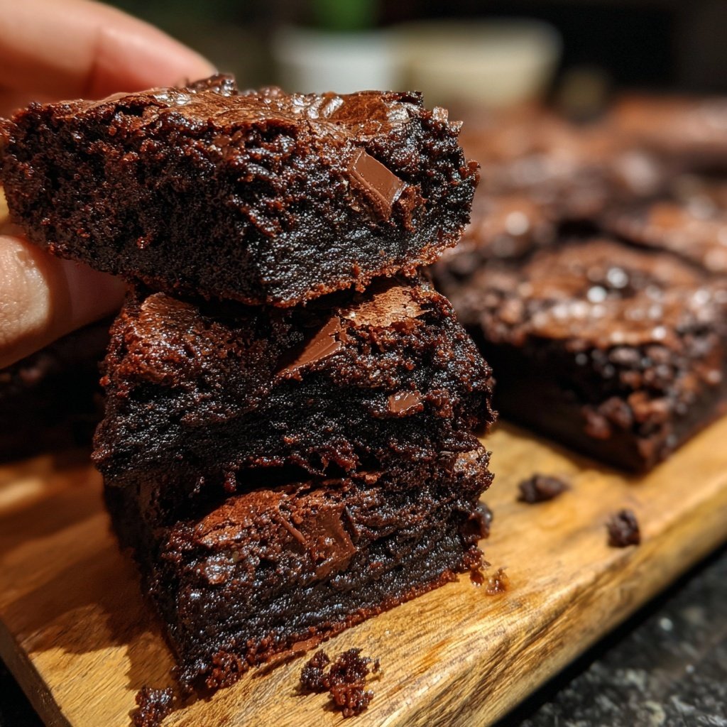 Chewy Brownies Using Sourdough Starter