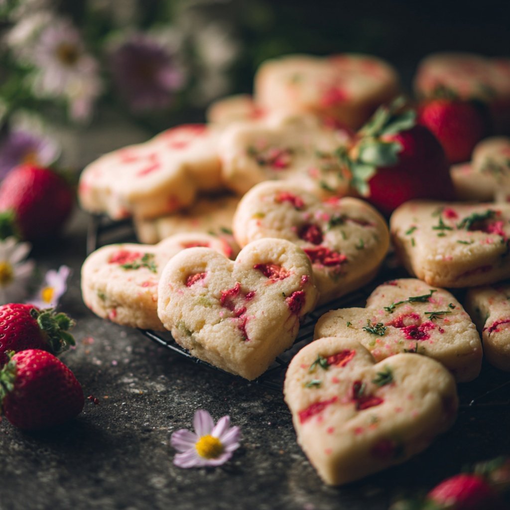 Spring Strawberry Sugar Cookies