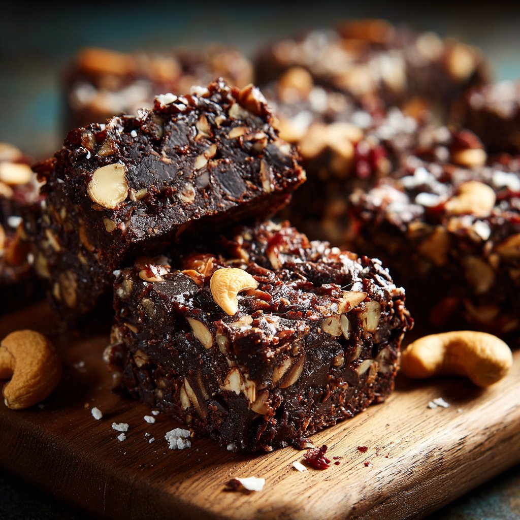 Chocolate Coconut Cashew Snack Squares