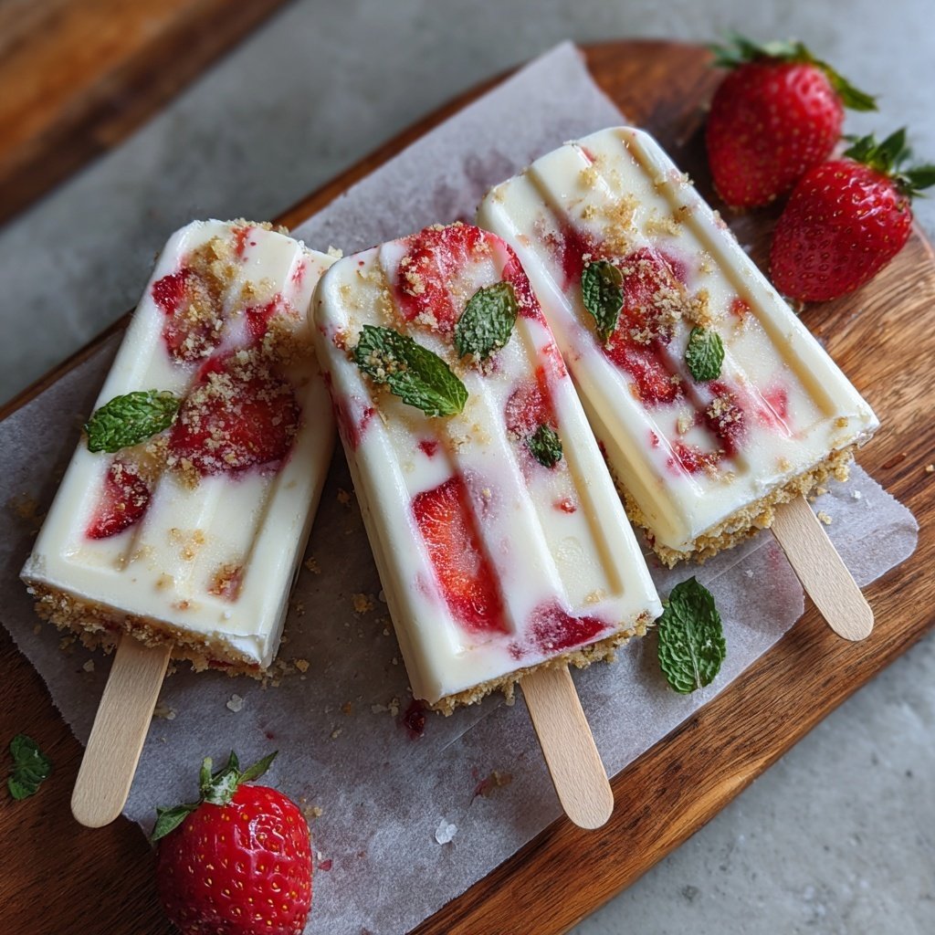 Strawberry Yogurt Breakfast Pops
