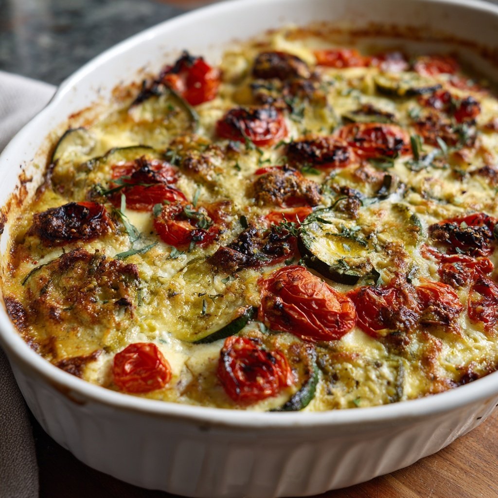 Sunday Creamy Tomato Vegetable Bake