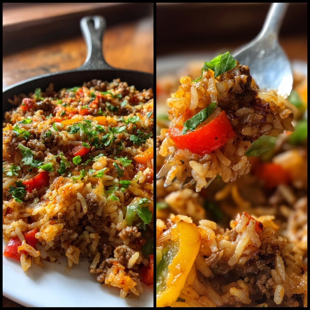 Ground Beef and Rice Skillet