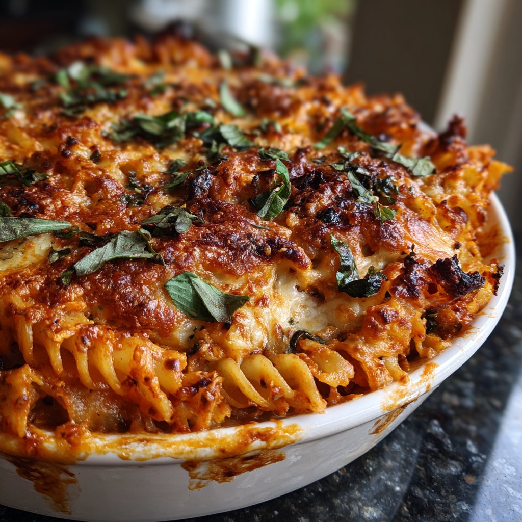 Roasted Red Pepper Pasta Bake