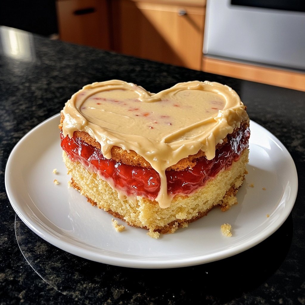 Mini Heart Cake with Strawberry Filling
