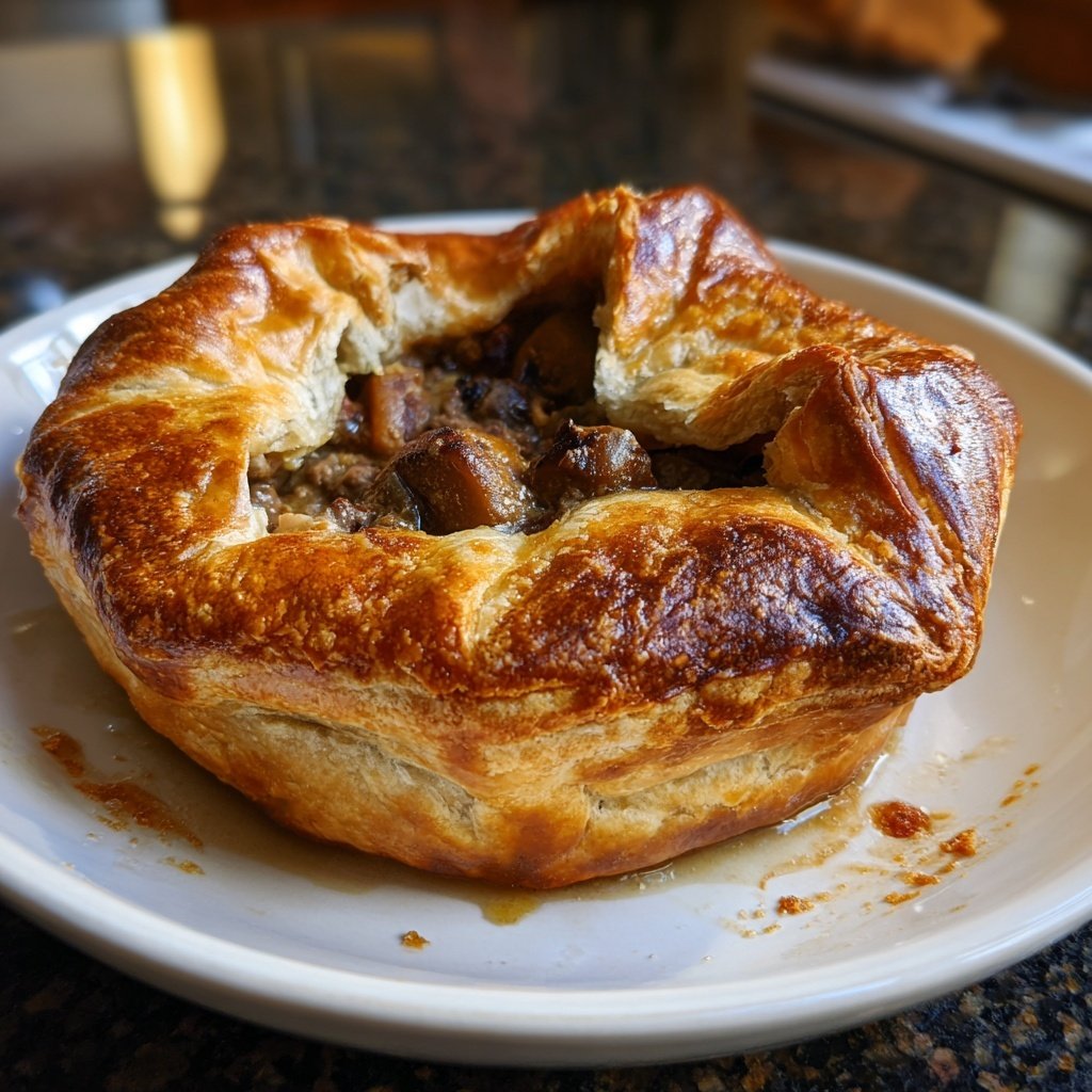Comfort Food Beef and Mushroom Pot Pie