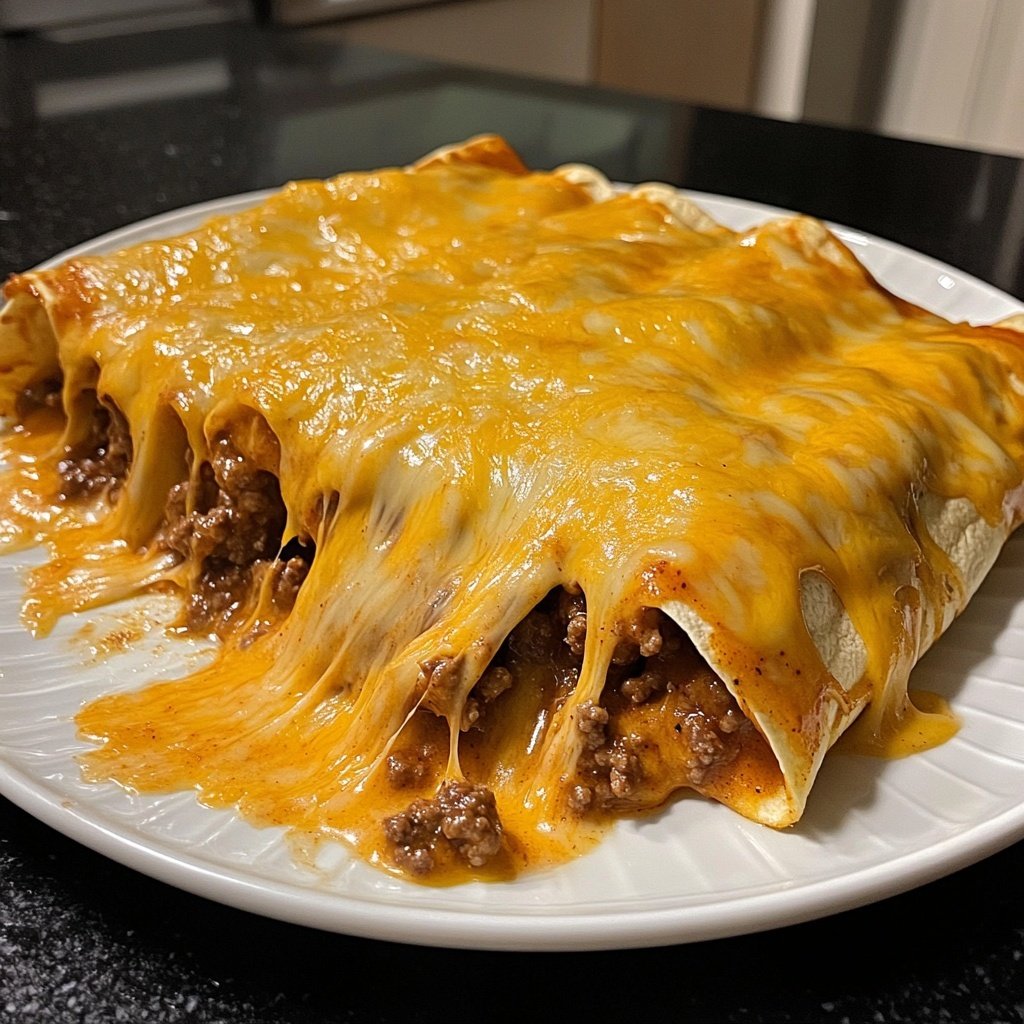 Easy Cheesy Ground Beef Enchiladas