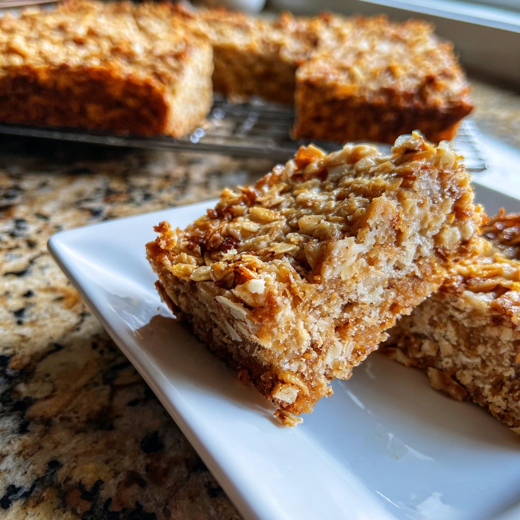 Vanilla Almond Oat Breakfast Squares