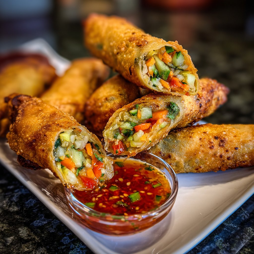 Super Bowl Veggie Spring Rolls