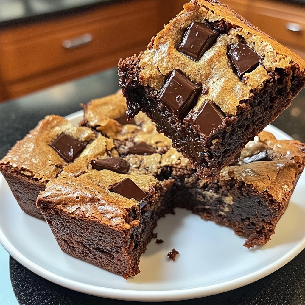 Cottage Cheese Brownies with Dark Chocolate Chunks