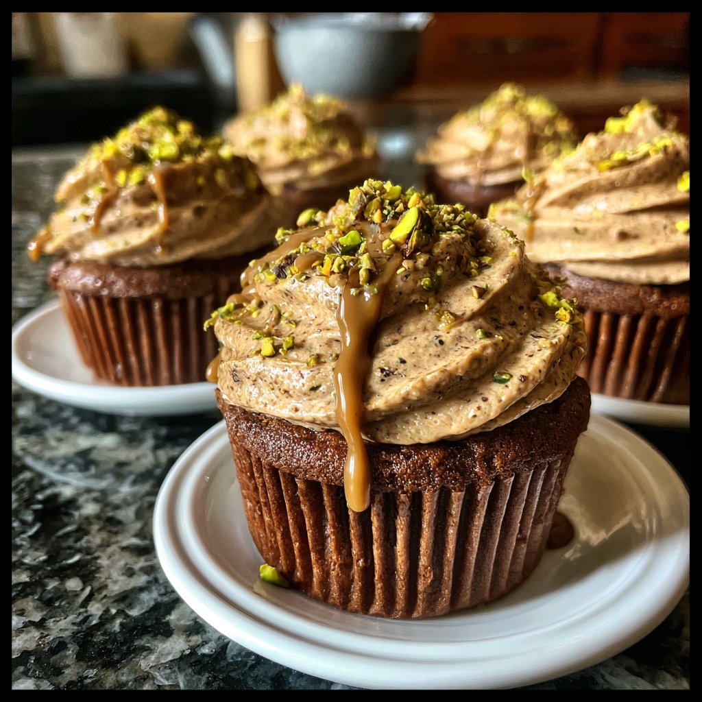 Chocolate Pistachio Cupcakes