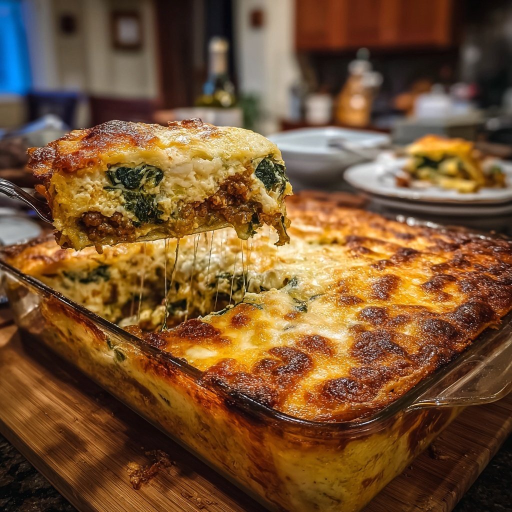 Ground Beef And Spinach Casserole