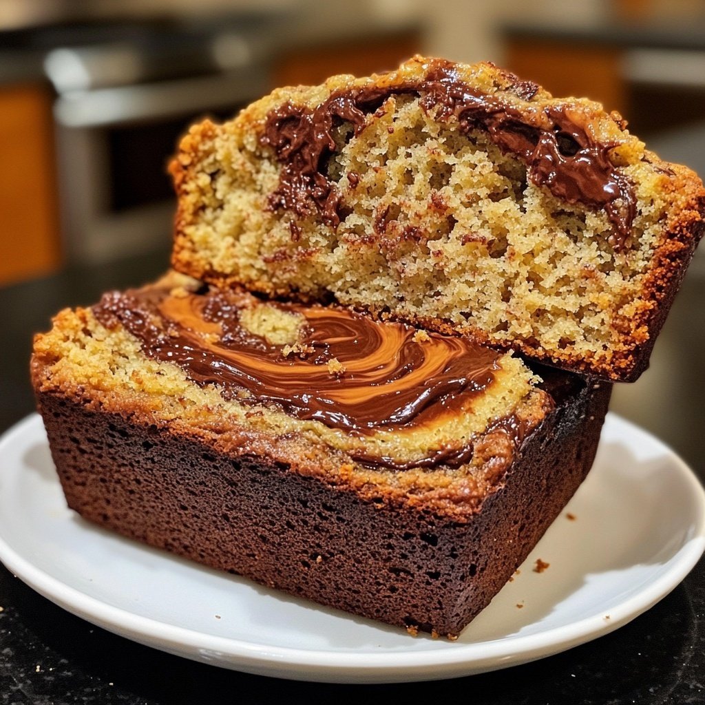 Banana Bread with Nutella Swirl Recipe