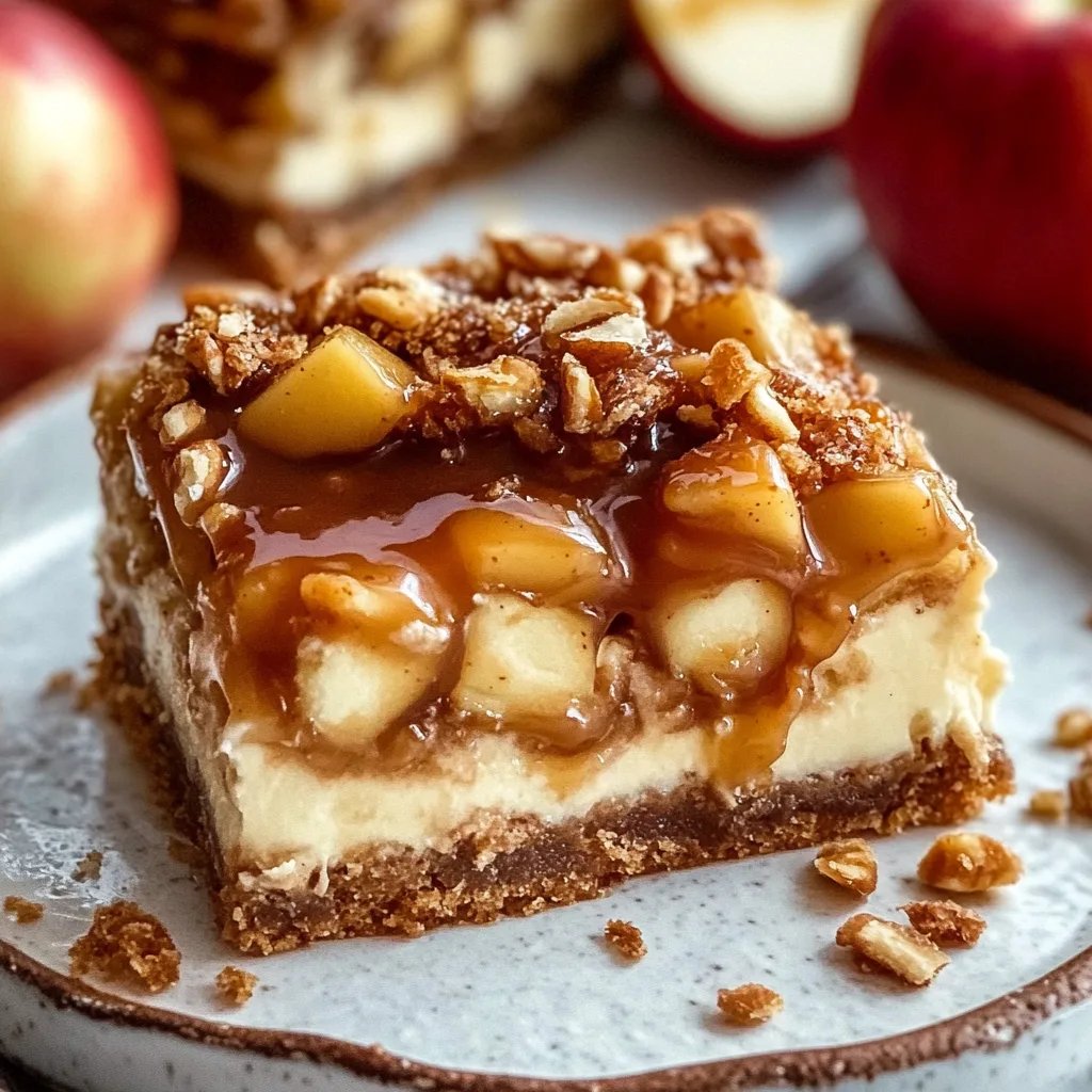 Caramel Apple Cheesecake Bars