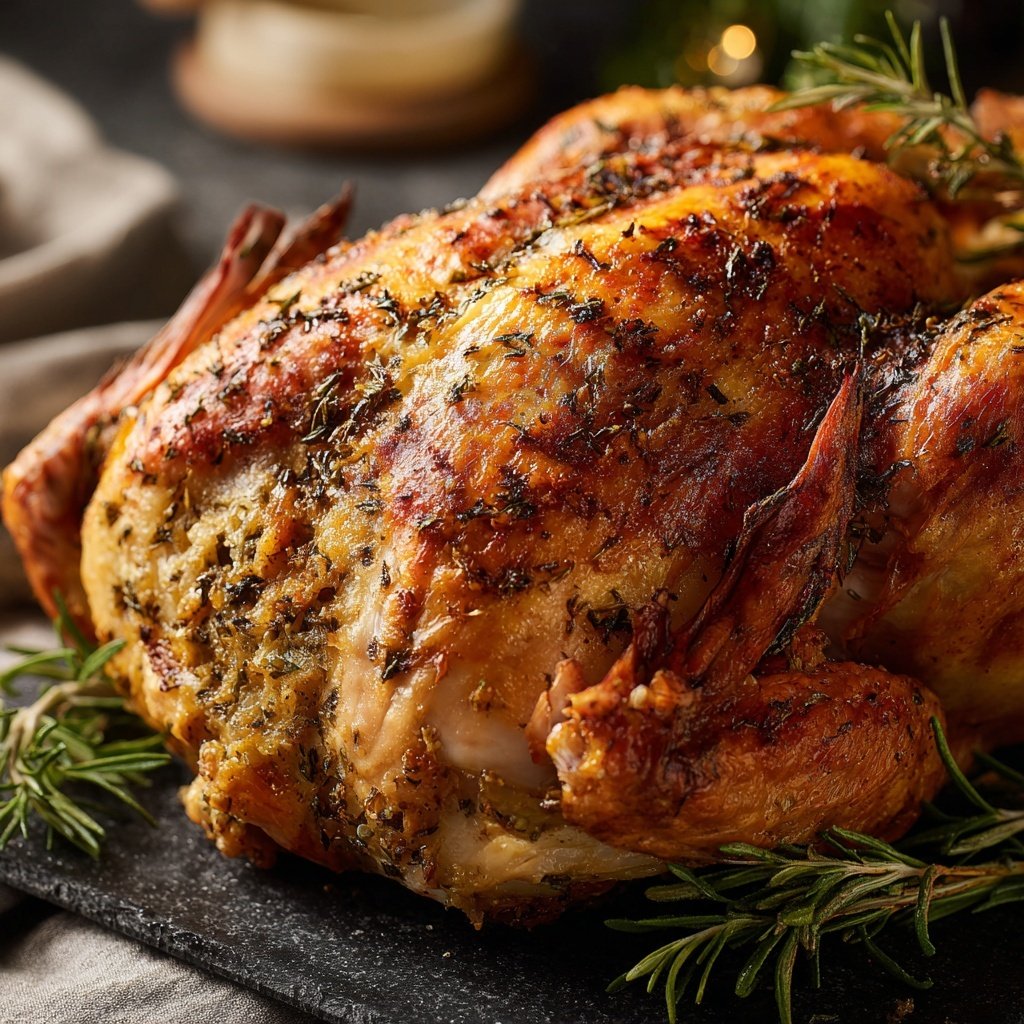 Seasonal & Festive Thanksgiving Herb Stuffed Turkey