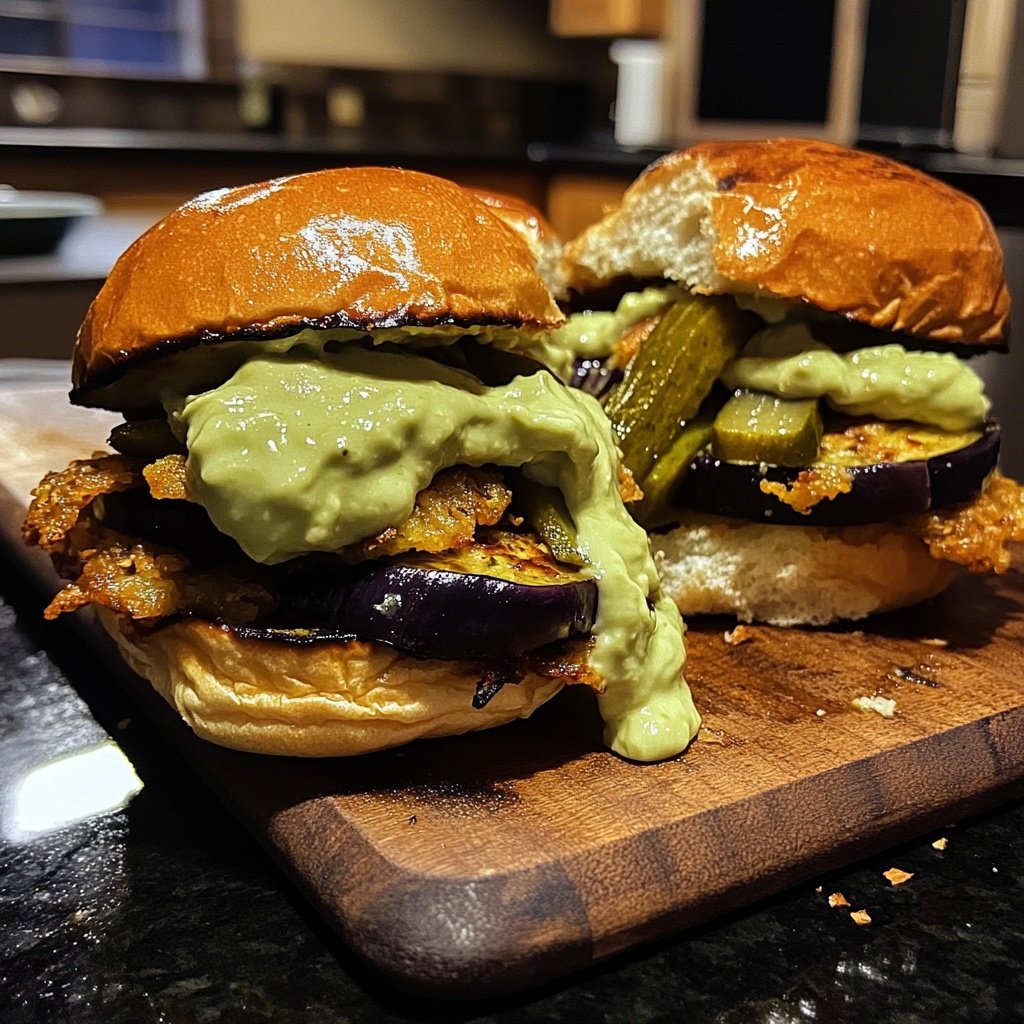 Sliders with Crispy Eggplant
