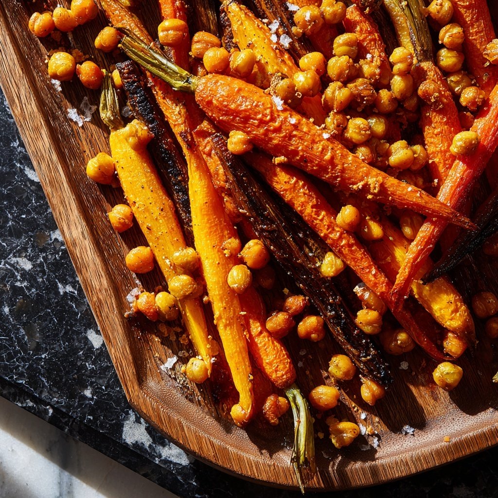 Roasted Carrot Chickpea Sheet Pan